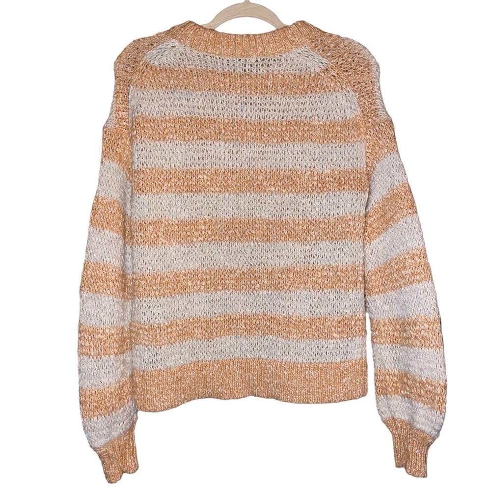 MADEWELL Baez Pullover Sweater in Stripe Marbled Caramel Size Extra Small - Picture 12 of 16